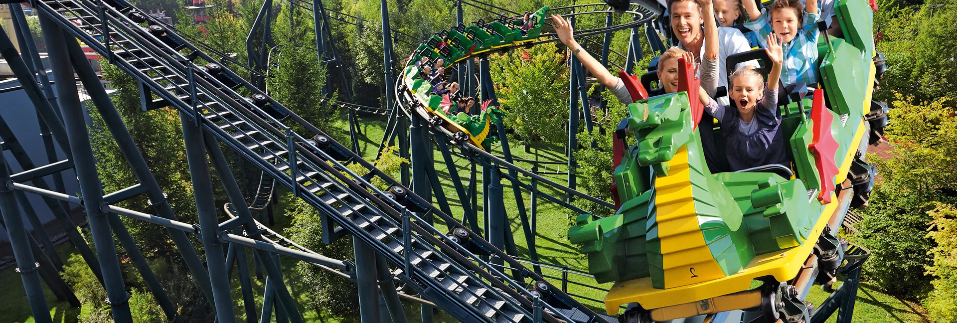Horská dráha Fire Dragon v resortu LEGOLAND Deutschland