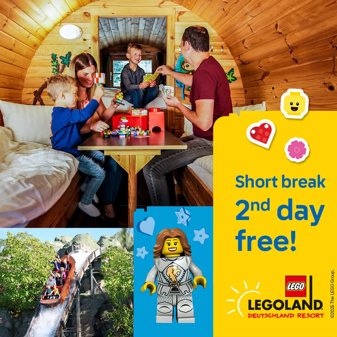 Letní nabídka: Noc v LEGOLAND® Deutschland + 2. den zdarma