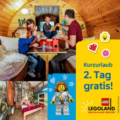 Sommer-Special: Übernachtung im LEGOLAND® + 2. Parktag geschenkt