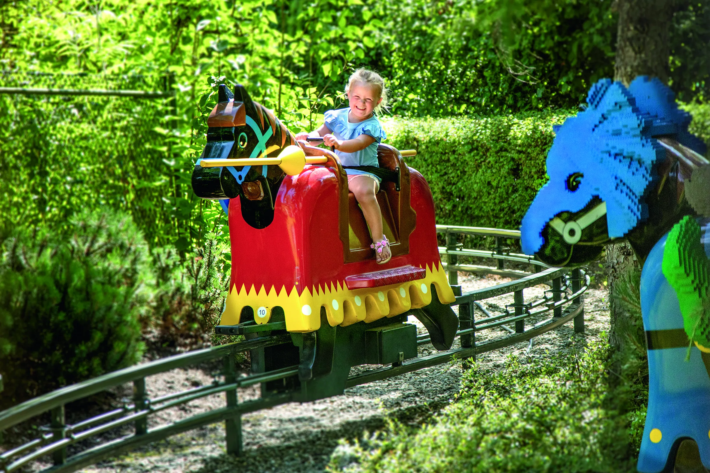 girl on LEGOLAND royal joust ride