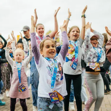 LEGO Festival at LEGOLAND Deutschland with cheering children