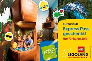 Sommer: Übernachtung + Express Pass in Burg oder Pirateninsel - LEGOLAND® Feriendorf